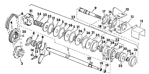 Independent Power Take-Off Cub 154 (S/N 18709-Up) And All Cub 185 Diagram and Parts List for CUB185  Cub Cadet Lawn Tractor
